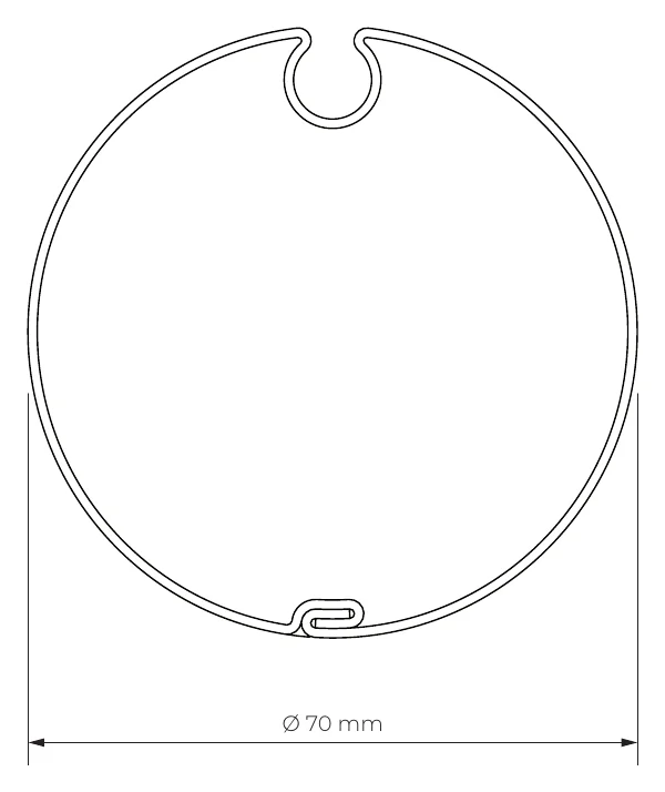 Tube d'enroulement galvanisé Ø 70 mm