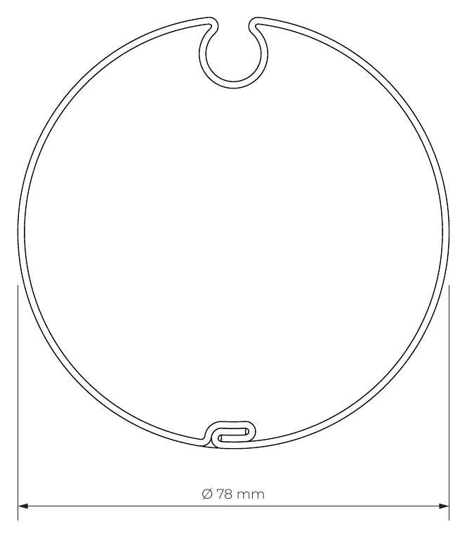 Tube d'enroulement galvanisé Ø 78 mm