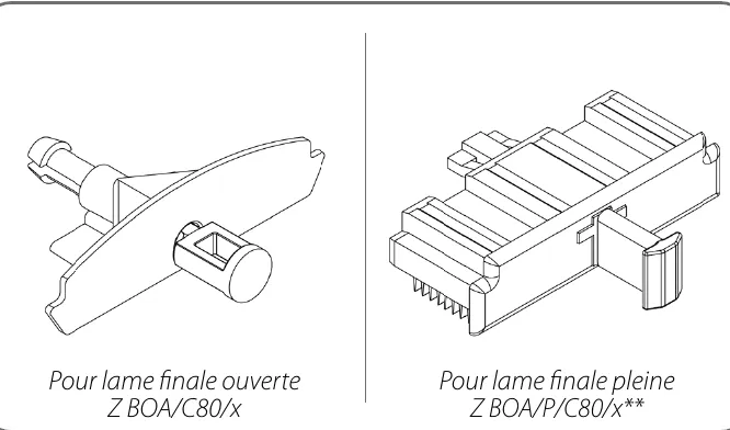 Embouts de lame finale C 80