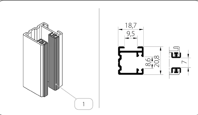 Coulisse PP SZF/2/x